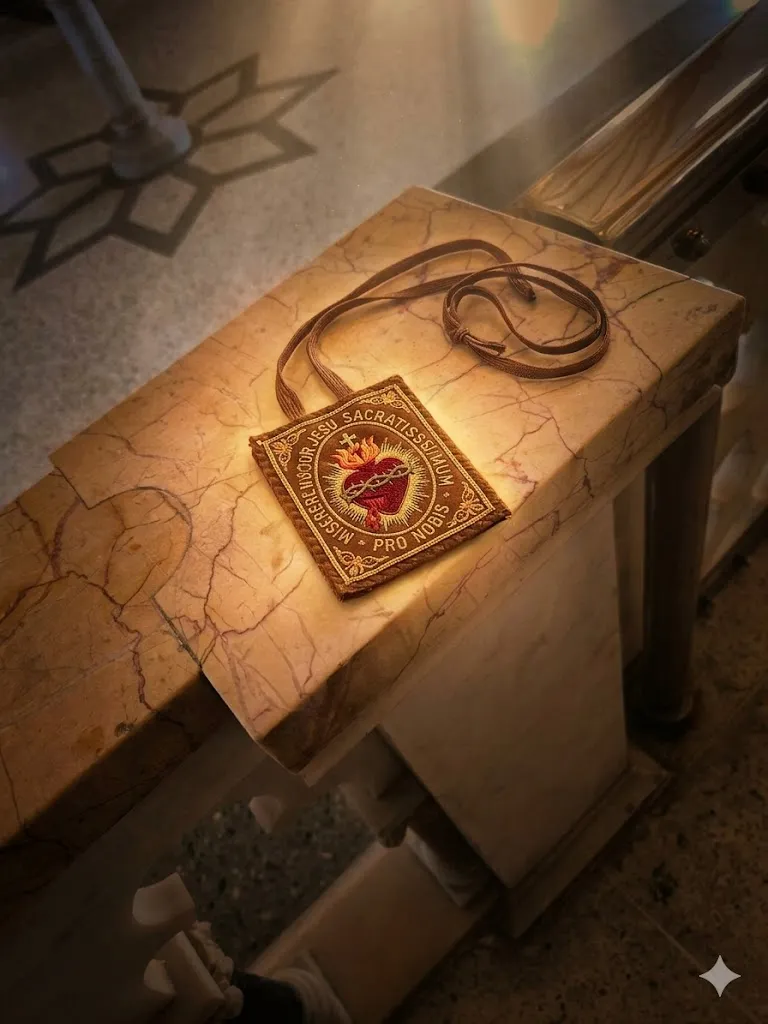 Procesión o miembros de cofradía con sus medallas