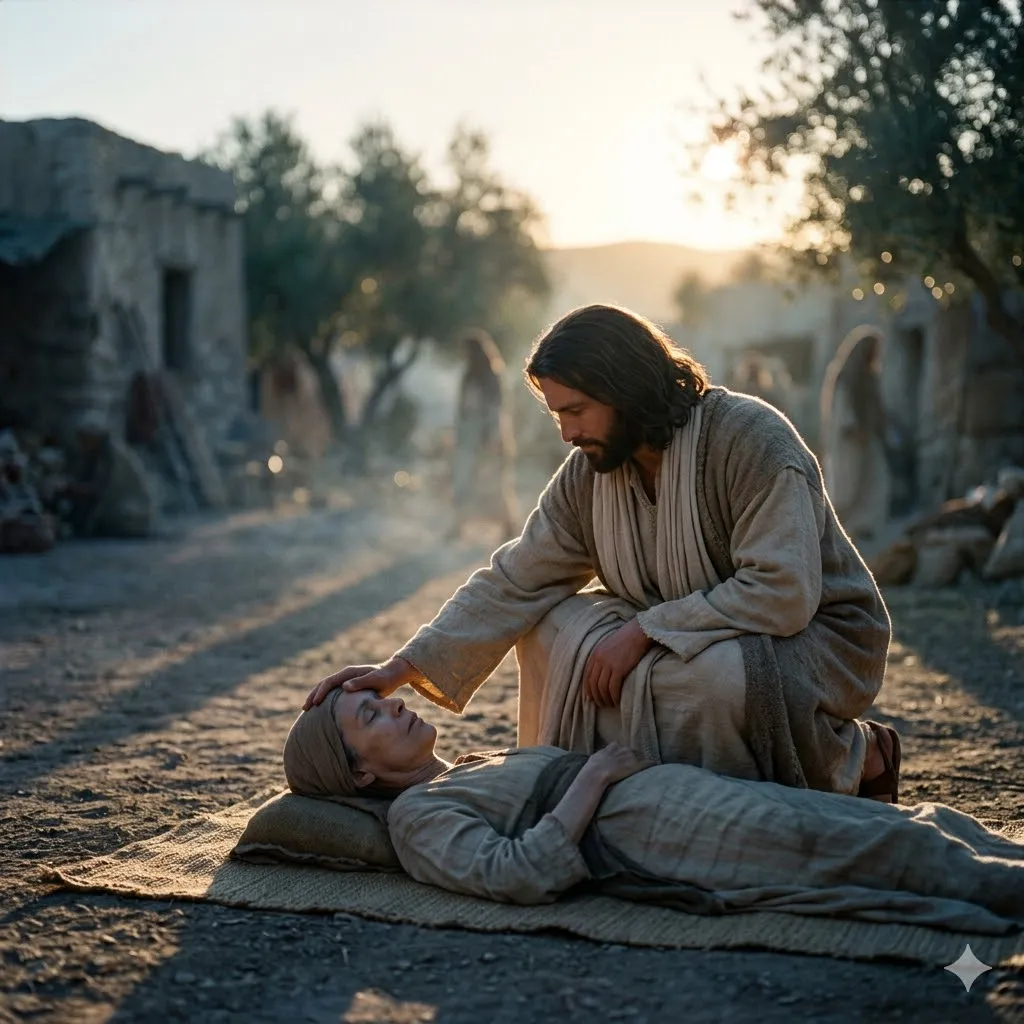 Una mano sosteniendo otra con ternura o un sacerdote ungiendo