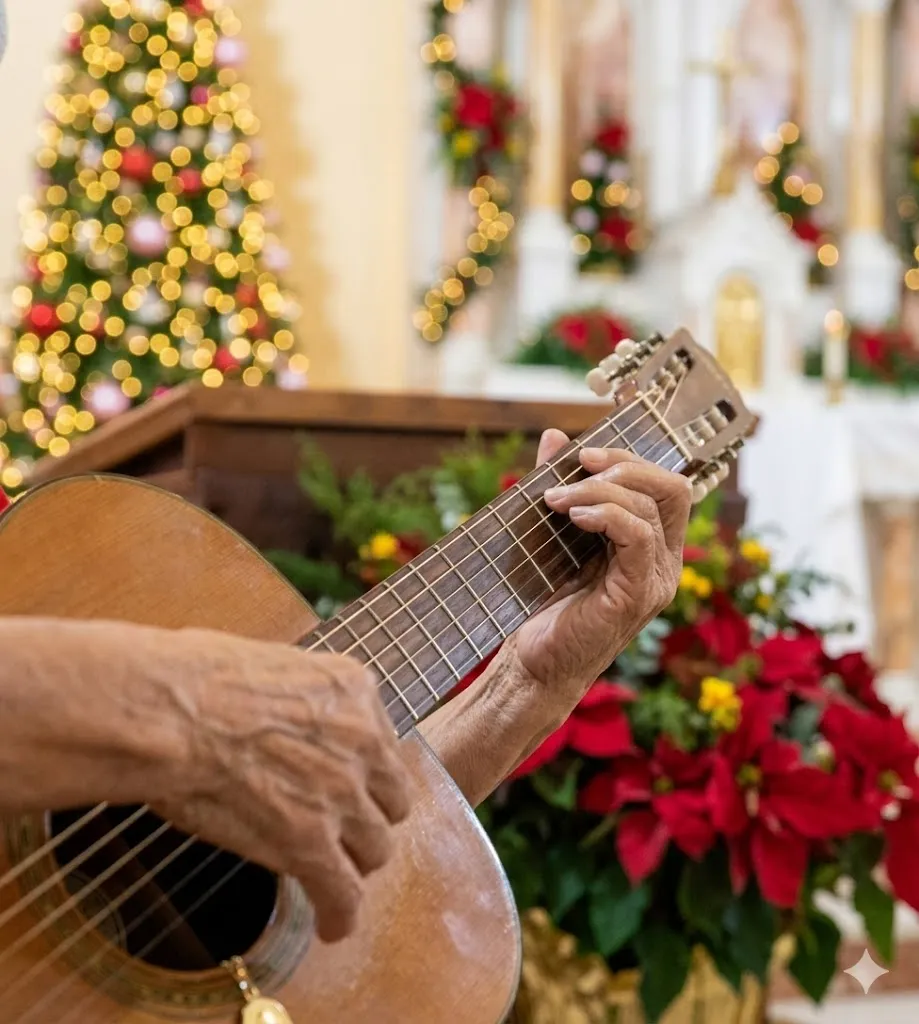 Instrumentos y partituras del coro