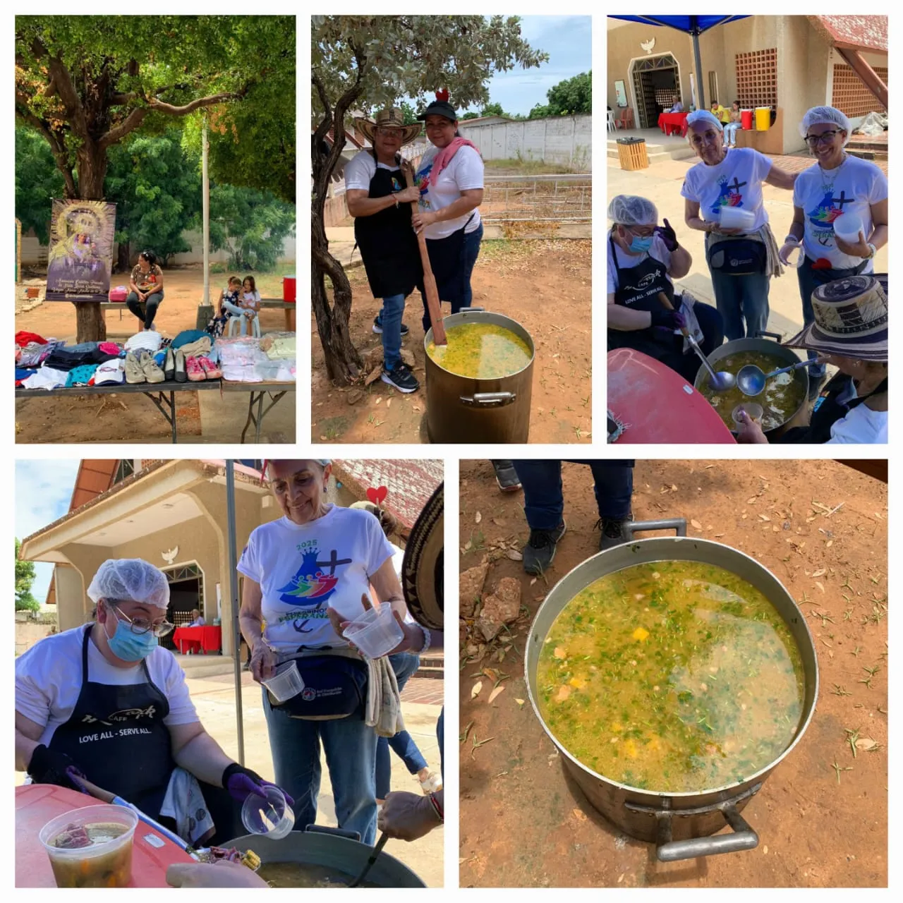 Las Ollas de la Luz preparando comida