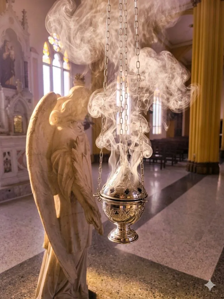 Uso del incensario y ciriales